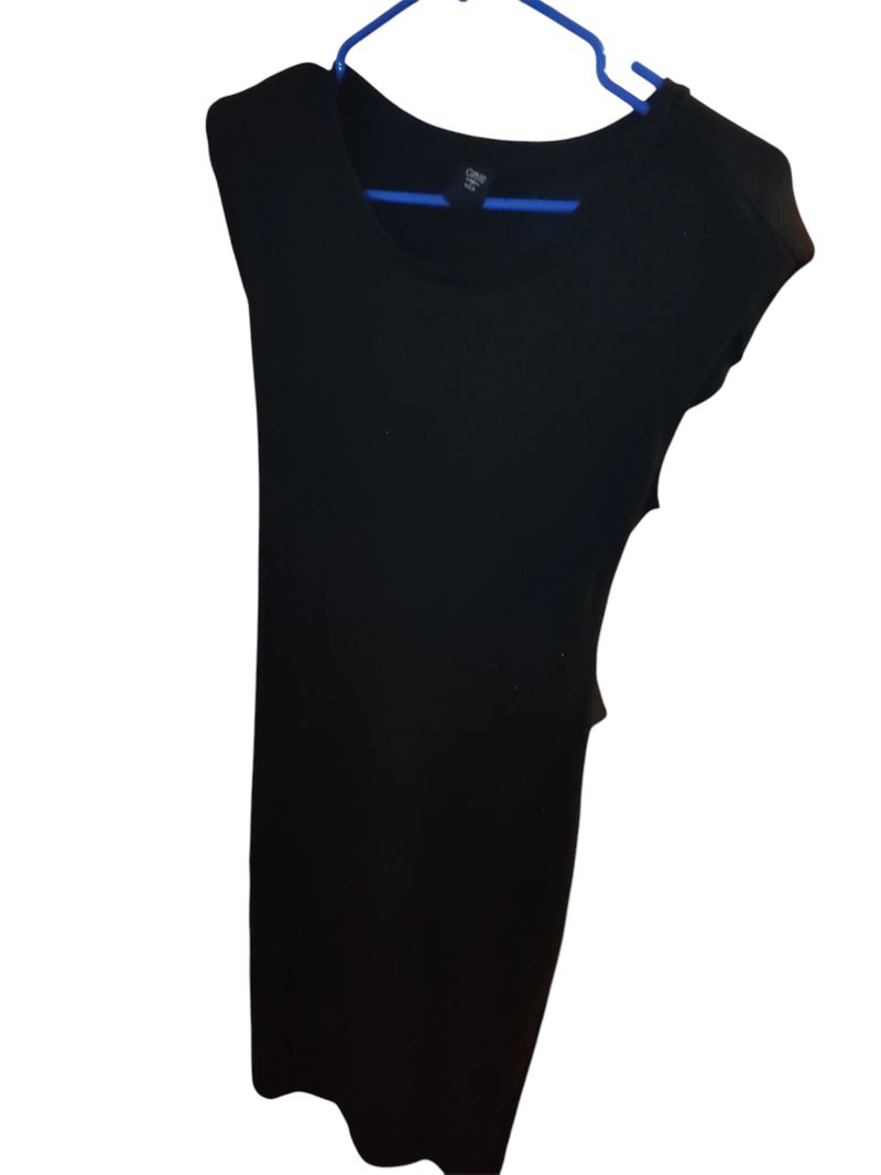 Gibiu black no sleeved ankle length dress ecu Any season dress wrap around back Women's - XL