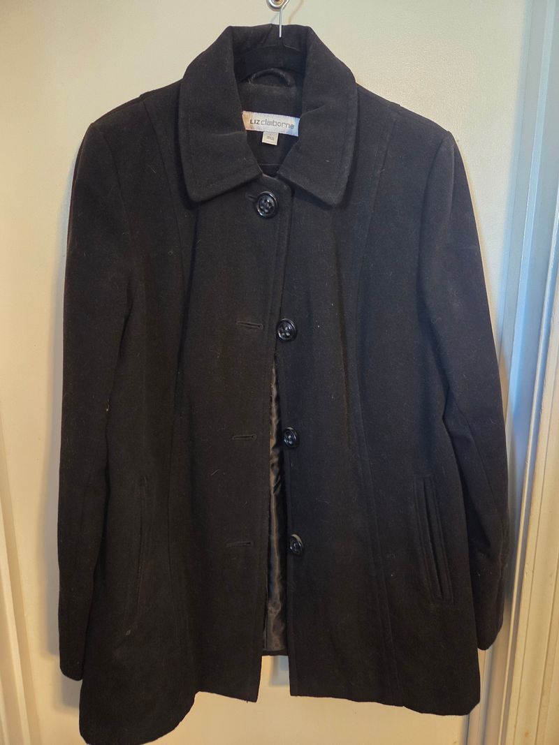 Liz Claiborne black coat  Women's - L