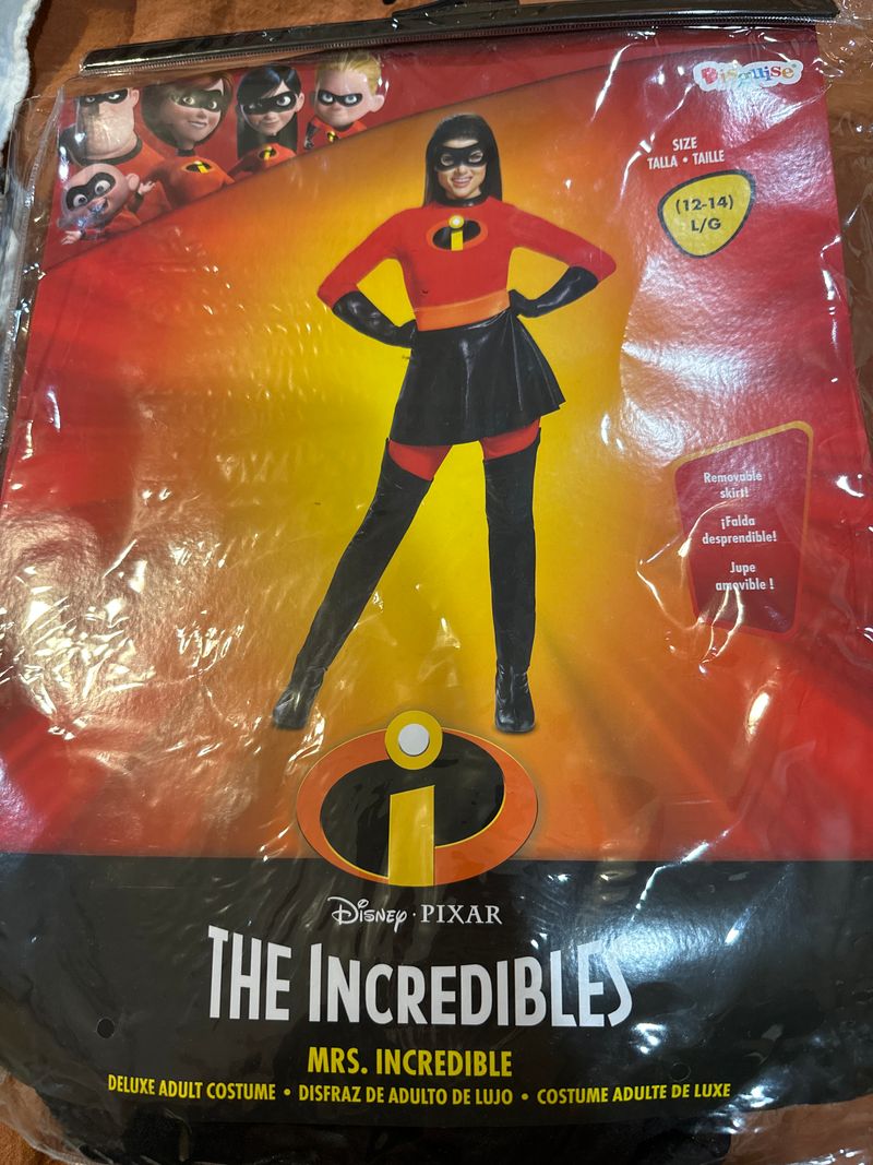 Disney Pixar Mrs. Incredible costume worn once Adult