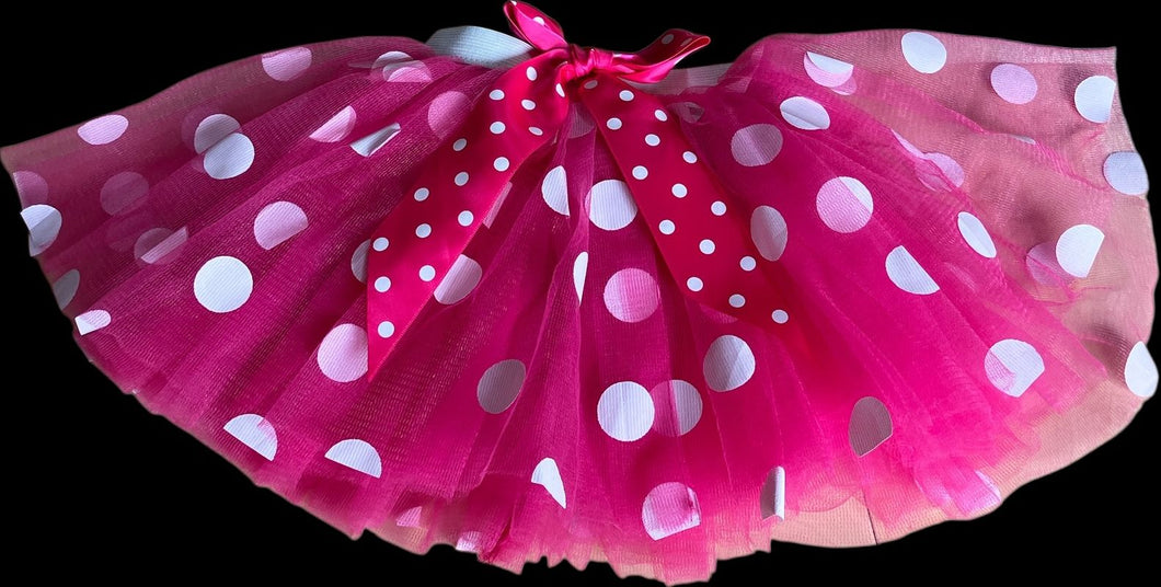 Pink polka dot Tutu size 12-24 months 12 Months