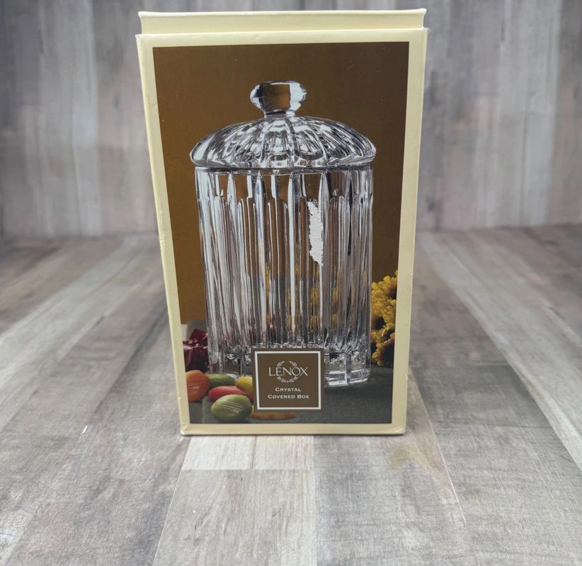 Lenox Crystal covered candy jar