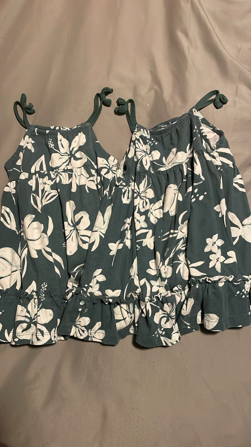 Carters Green floral dress 24 Months