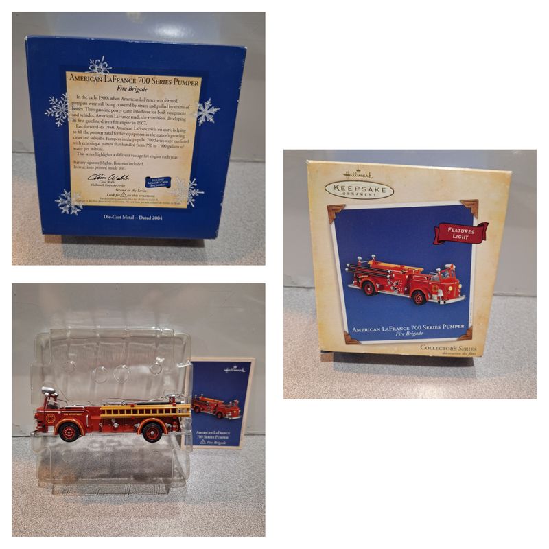 2004 Hallmark American LaFrance 700 Series Pumper Fire Brigade Ornament