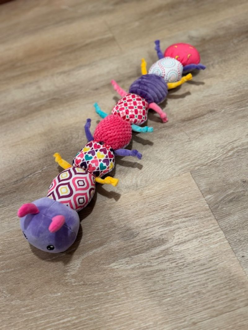 Soft 20in Rattle Soft Rattle with colors and measurements on the back Infant