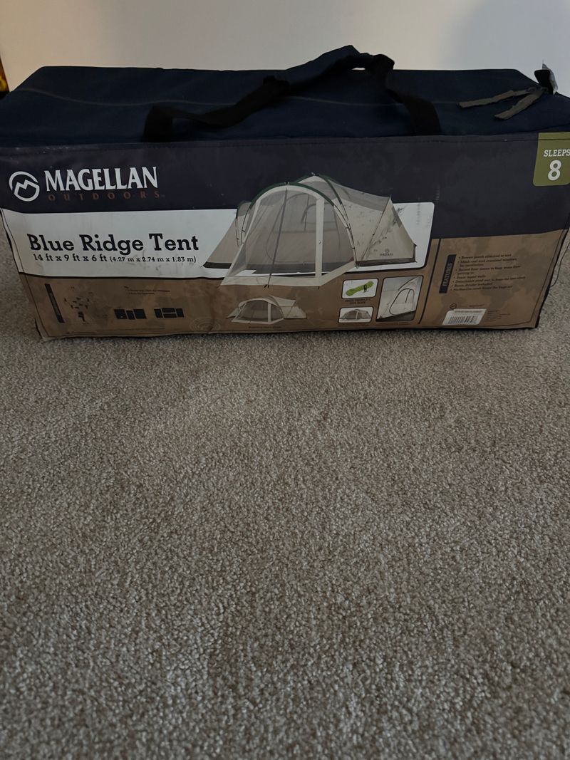 Magellan NEW Blue Ridge Tent, sleeps 8, 14x9x6, NIP, never opened