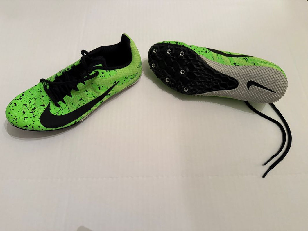 7 NEW WITHOUT TAGS like green NIKE Track Cleats Black lime green white 7 (Adult)