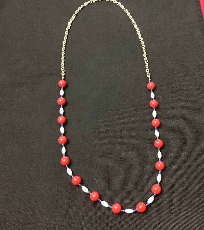 1 Red, White, & Blue 14 Inch  Necklace 14 Inch Red, White, & Blue Necklace