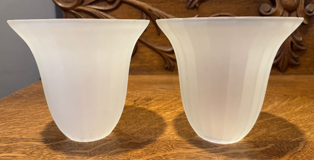 SET OF 2 Frosted Glass Wall Sconce Shades 6