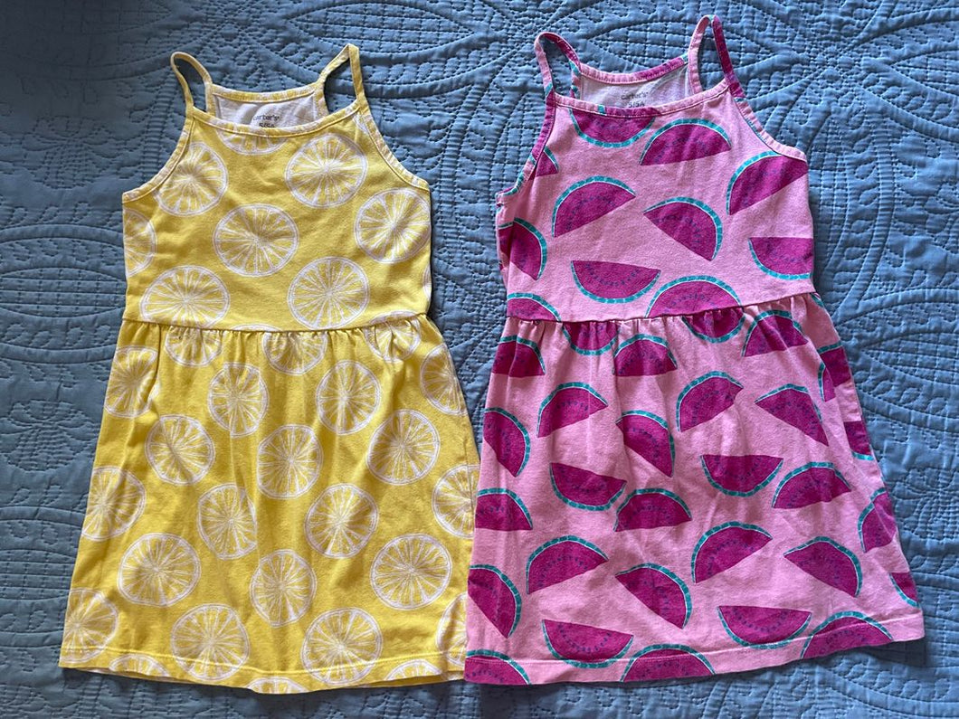 Carters Two fruit dresses 5T