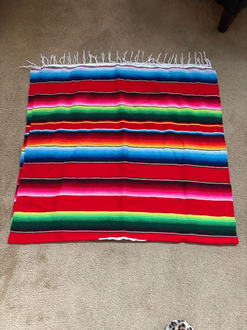 Serape throw blanket 35x70 red blue green Serape throw blanket 35x70 red blue green Blanket