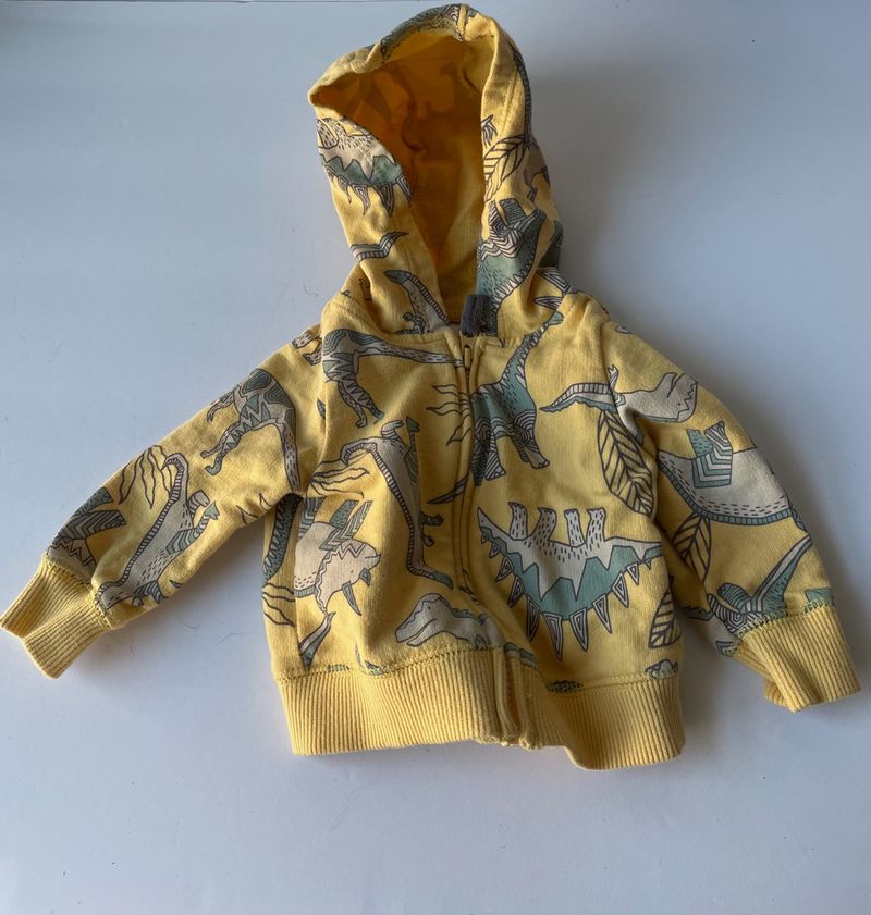 Carters - newborn yellow prehistoric animal hoodie  Newborn