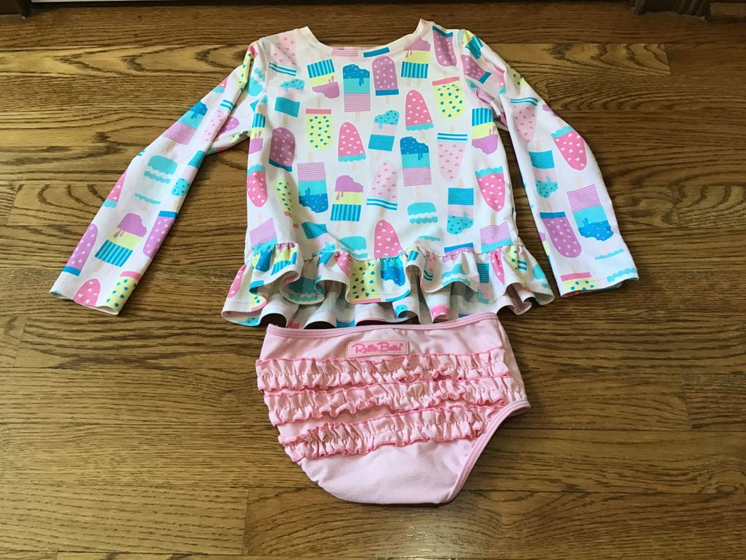 Ruffle Butts Size 6 Pink Popsicle Swimsuit Size 6 Pink /Purple/ Aqua/ Teal Swimsuit 6