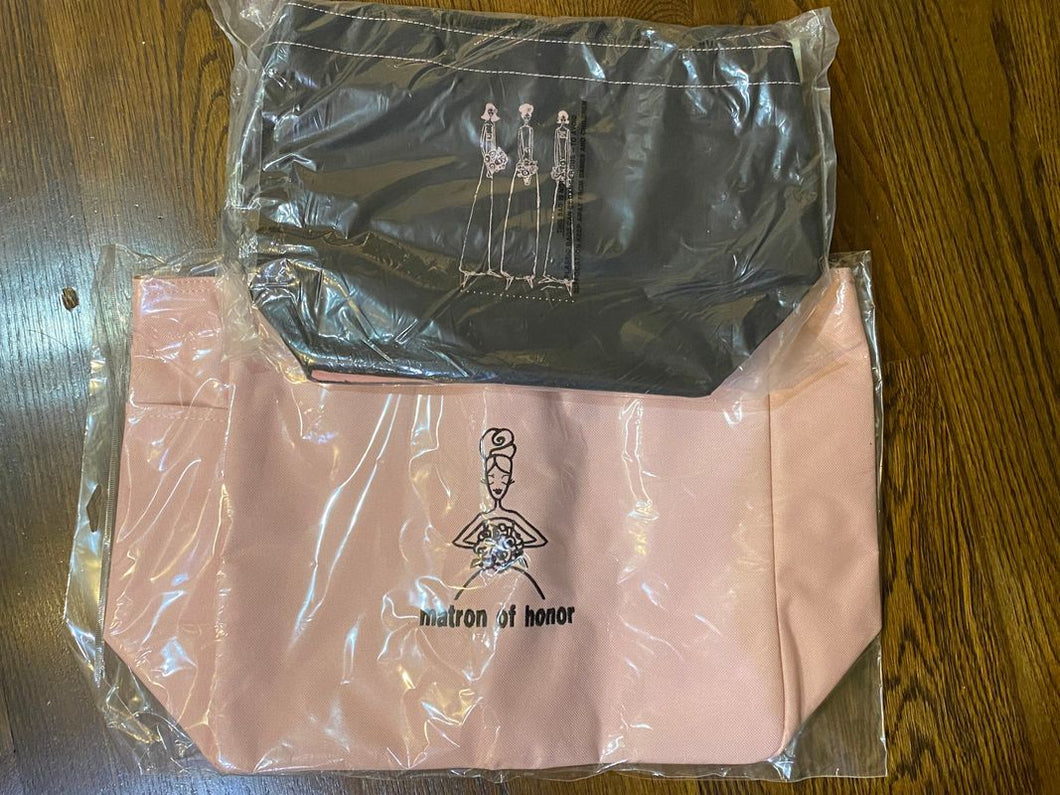 1 Bridesmaid, 1 Maid of Honor Bag