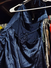 Load image into Gallery viewer, Cider navy blue dress fancy on the side back out Zipping up on the side nwot Women&#39;s - L
