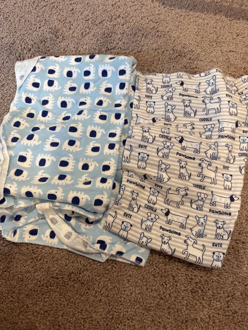 Zak and Zoey Two receiving blankets