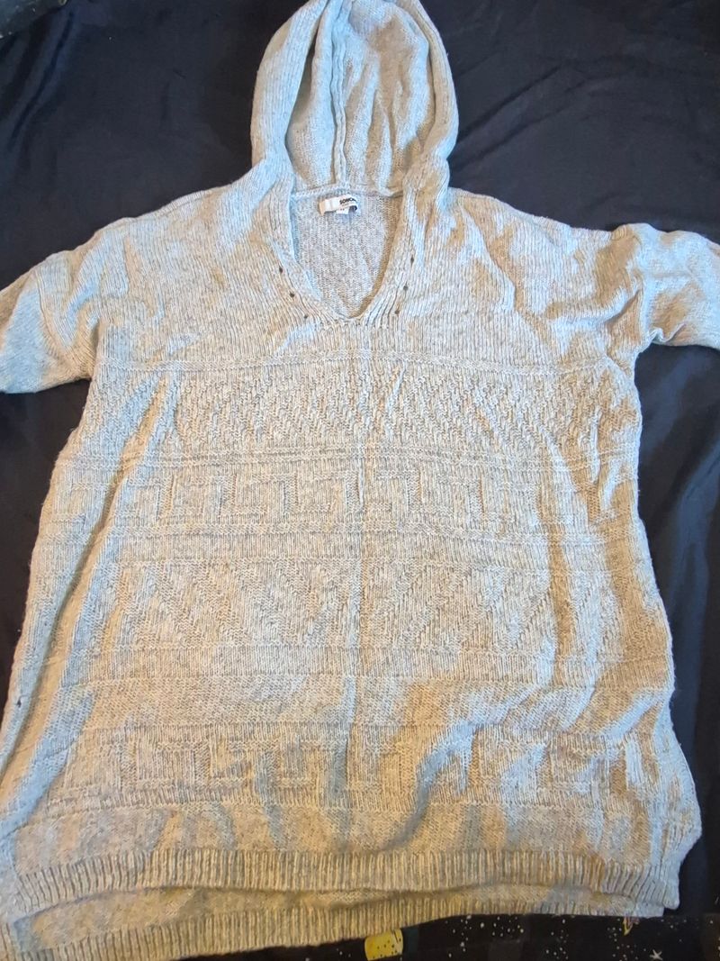 Sonoma Women's grey long sleeve sweater lace up WTR Women's - M