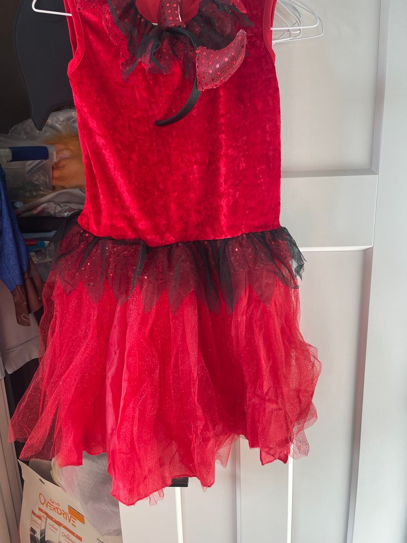 Rubys Red devil dress with headband and horns 8