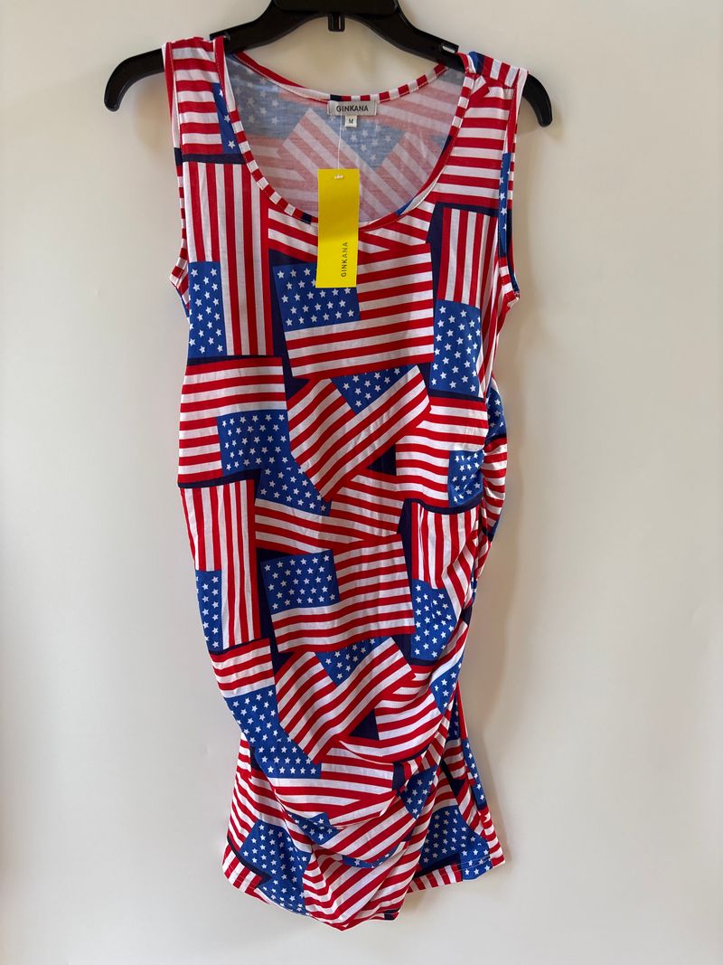 Gikana USA patriotic flag tank dress NWT Gikana USA patriotic flag tank dress NWT Women's Med 8-10