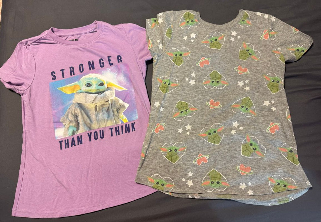 Star Wars XL 2 baby yoda short sleeve purple & gray 14