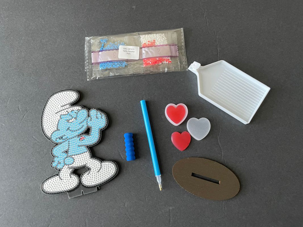 NWOT - Diamond Painting - Hefty Smurf Wooden stand up figure