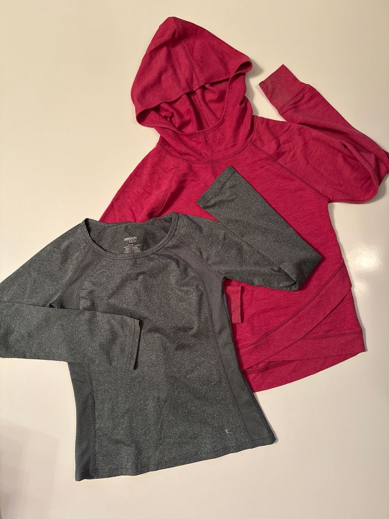 7/8 Danskin Now Sweatshirt and long sleeve tee 7