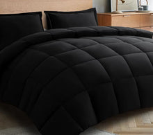 Load image into Gallery viewer, Black 3 Piece Comforter Set  King
