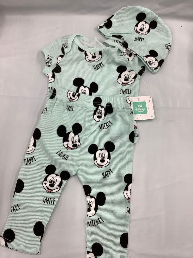 Disney Baby NWT Disney Baby size 3-6 mo Mickey 3 piece set onesie, pants, hat 3 Months