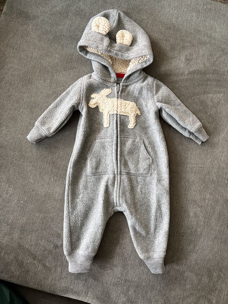 Carters fleece zip up with hood 3 m  3 Months