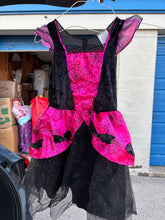 Load image into Gallery viewer, Hot Pink Spider Witch Costume w Tights and Hat 7
