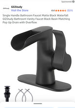 Load image into Gallery viewer, NEW Bath Faucet Matte Black Single Handle Bath Faucet Waterfall
