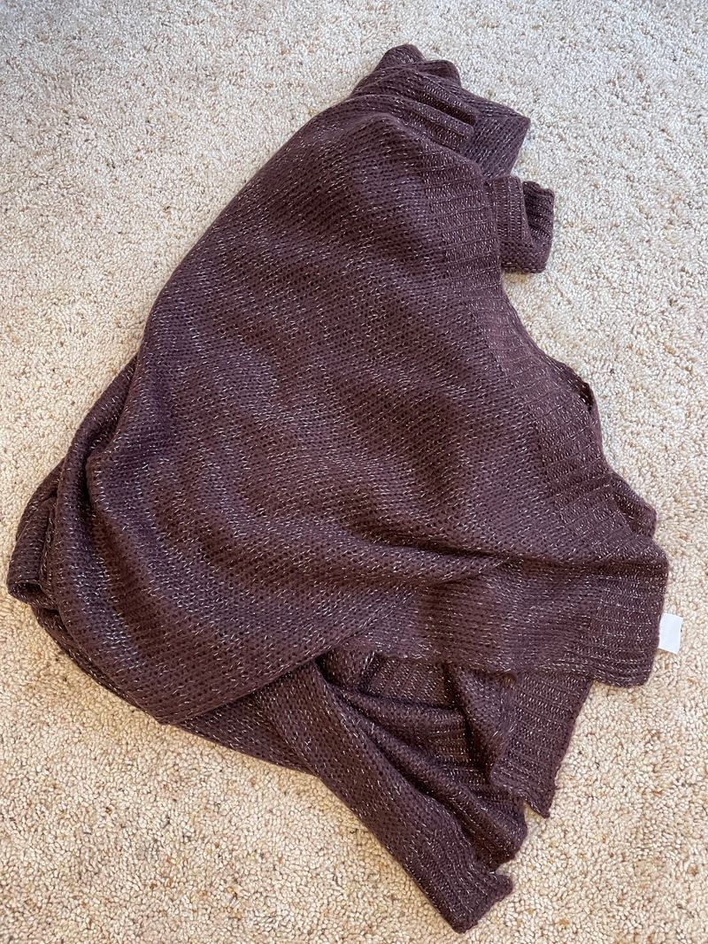 Maroon Sweater like throw  Blanket