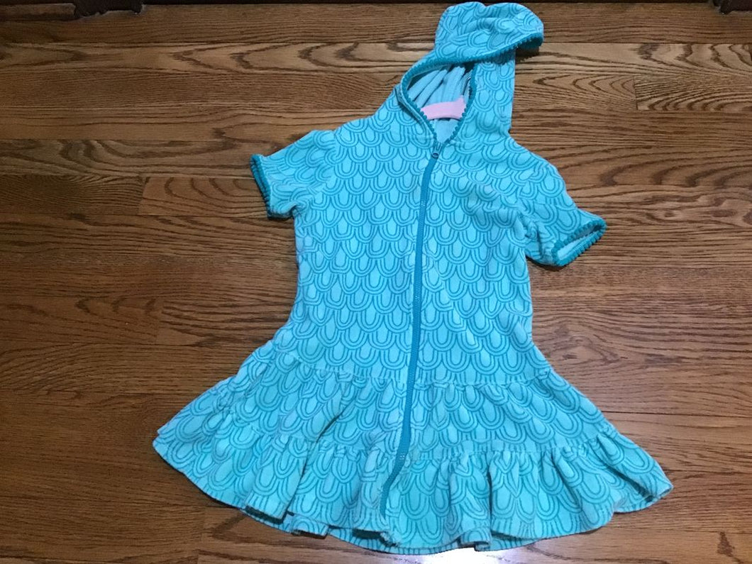 Cat & Jack XS 4-5 Teal/Aqua Swim Coverup size XS 4-5 Teal/Aqua Terry Cloth Swim Coverup 4T