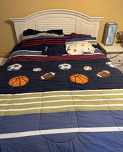 Load image into Gallery viewer, Jumping Beans Sports Themed FULL Size Bedding Set Comforter, Sheet Set, 2 Shams, and Bedruffle! Full
