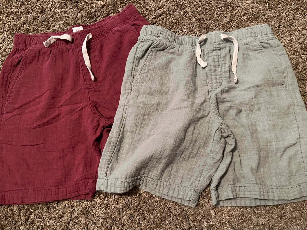 Gap 8 inch easy shorts. Burgundy and very light green. Men's - XS