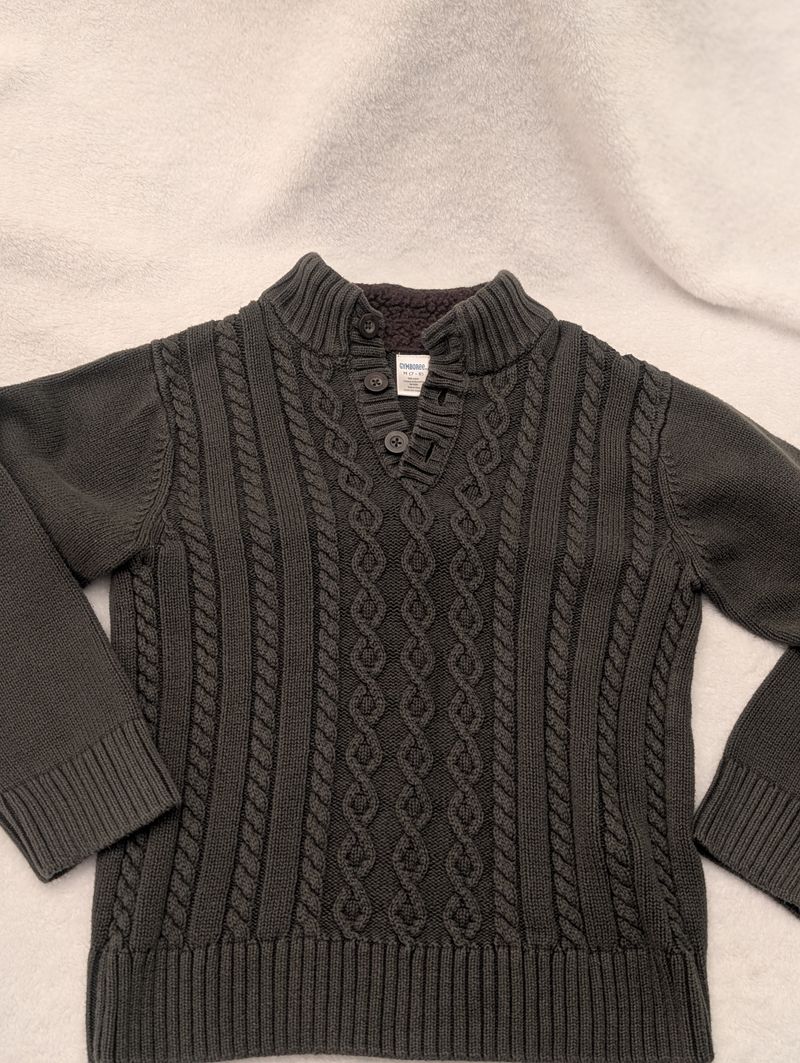 Gymboree Army Green,  button sweater 7