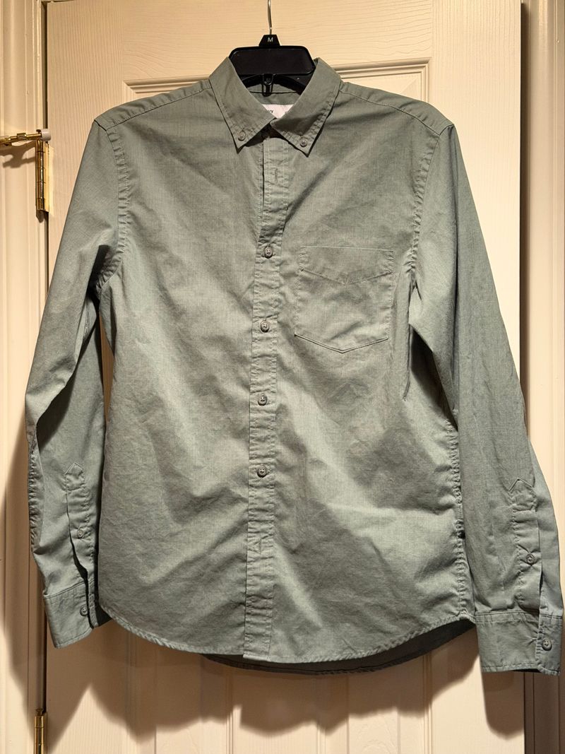Old Navy Slim Green Dress Shirt Men's - S