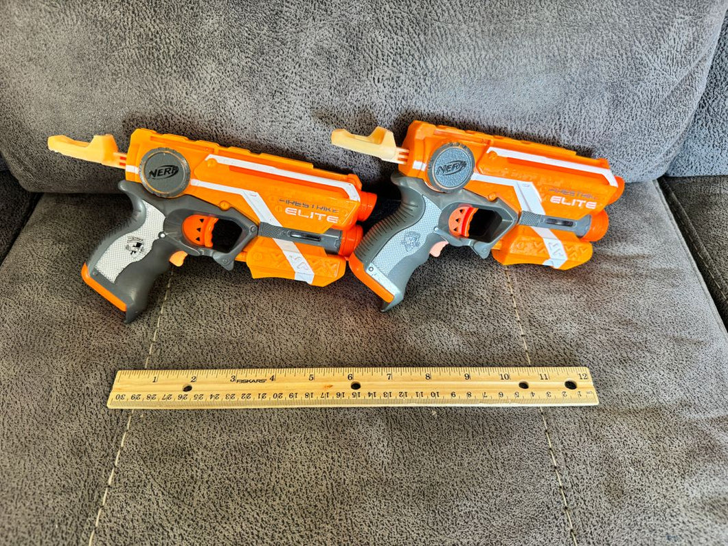 2 Fire Strike Elite Nerf Guns Laser works