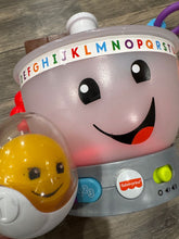 Load image into Gallery viewer, Fisher-Price Laugh &amp; Learn Magic Color Mixing Bowl Has all pieces. Lights sounds learning toy. Black marker on egg. Educational
