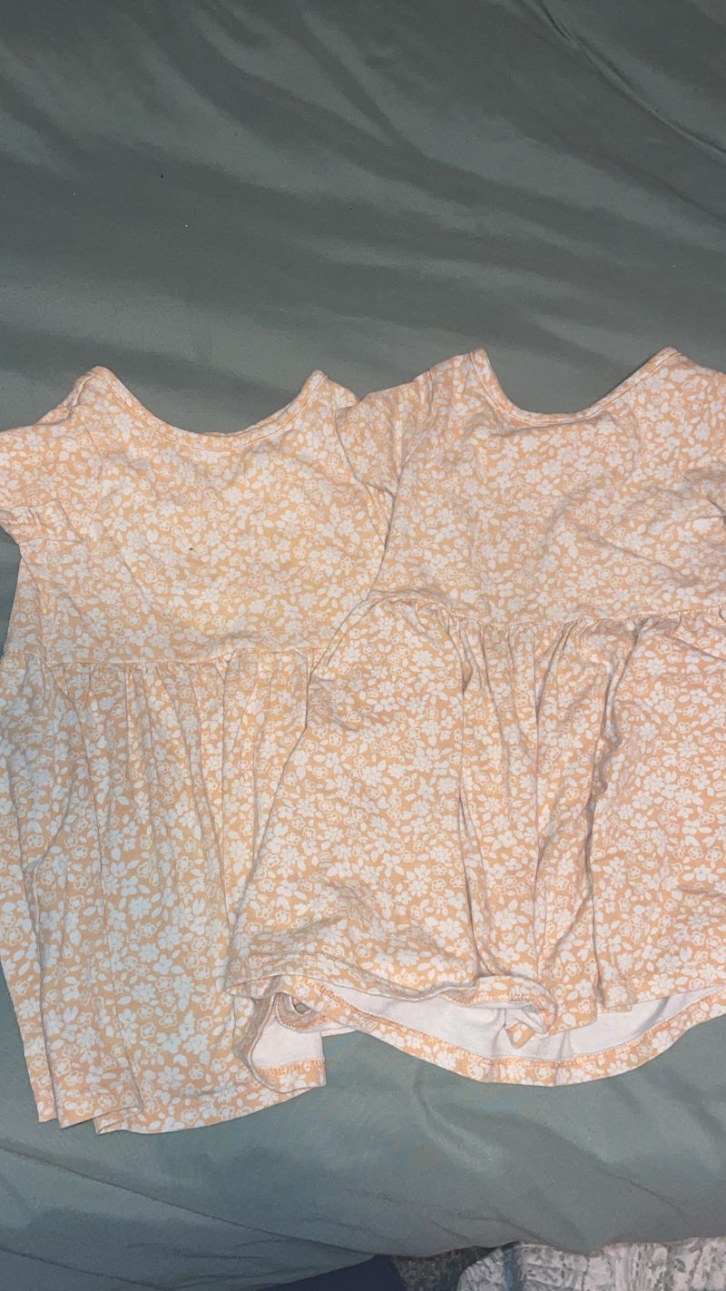 Yellow floral dresses  18 Months