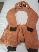 Load image into Gallery viewer, Rudolph the Red Nosed Reindeer onesie size M Hooded Rudolph onesie with tail Adult
