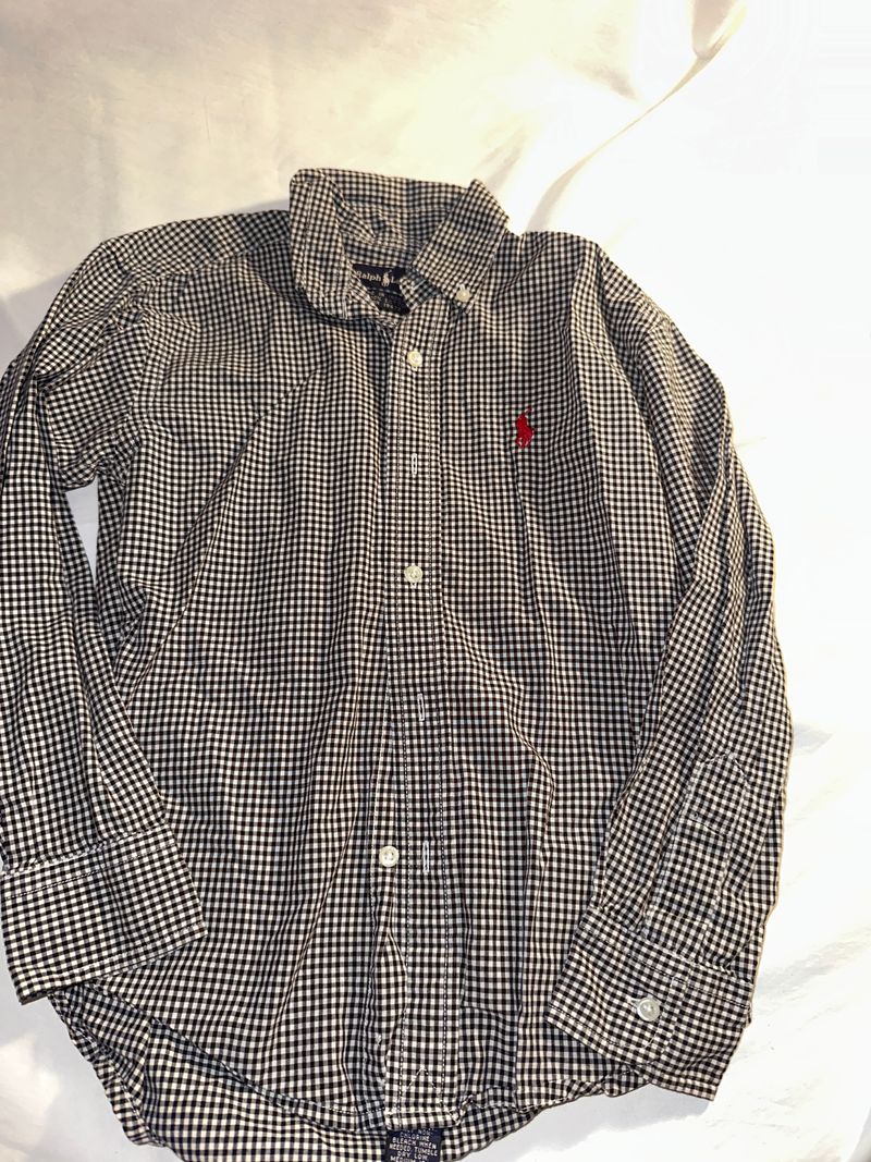 Ralph Lauren 6 black and white button down 6