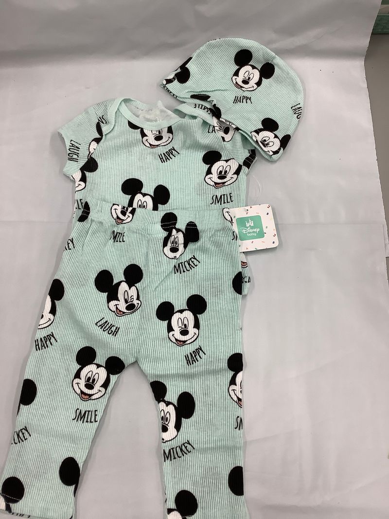 Disney Baby NWT Size 0-3 mo Disney Baby Mickey 3 piece set onesie, pants, hat Newborn