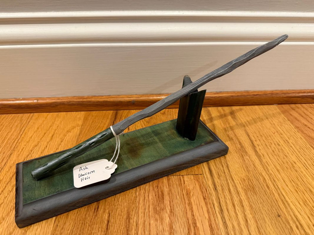 Handcarved and HandpaintedWooden Magic Wand great gift for Harry Potter fan, stand not included Pretend Toy