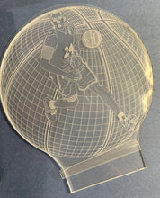 Load image into Gallery viewer, 3D Night Light with Basketball player image Never used, would make great gift!!!
