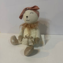 Load image into Gallery viewer, 34th &amp; Pine, 16in Plush Bear, Holiday, NWT, Weighted so it sits up, Gold/Beige/White/Pink Plush Toys
