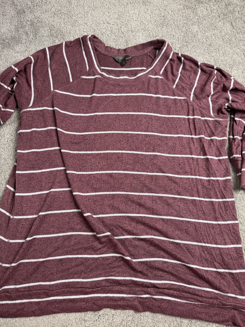 Mix Maroon long sleeve top Women's - XXL