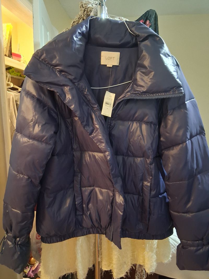 Loft NWT puffer coat blue purple color Women's - M