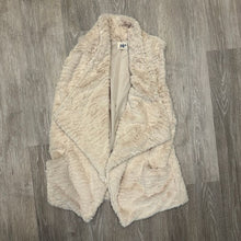 Load image into Gallery viewer, Jolt, Size M, Vest, Cream, Faux Fur Draped Open Front Cardigan Vest Women&#39;s - M
