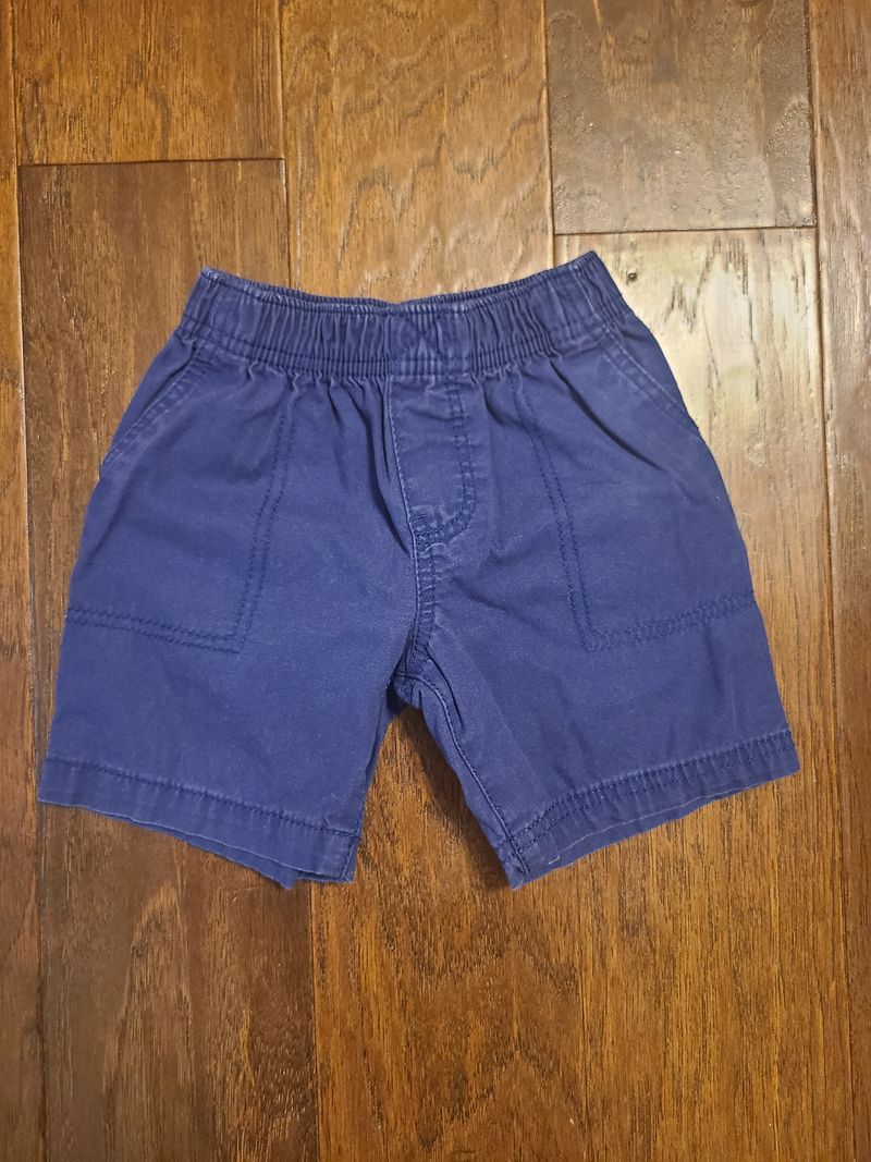 Carters, SMR, blue shorts, elastic waist, 100% cotton 2T