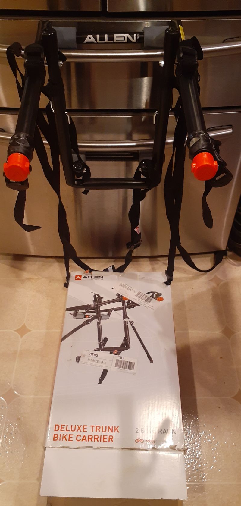 NEW - Allen - Model 102DN Deluxe trunk bike carrier - holds 2 bikes